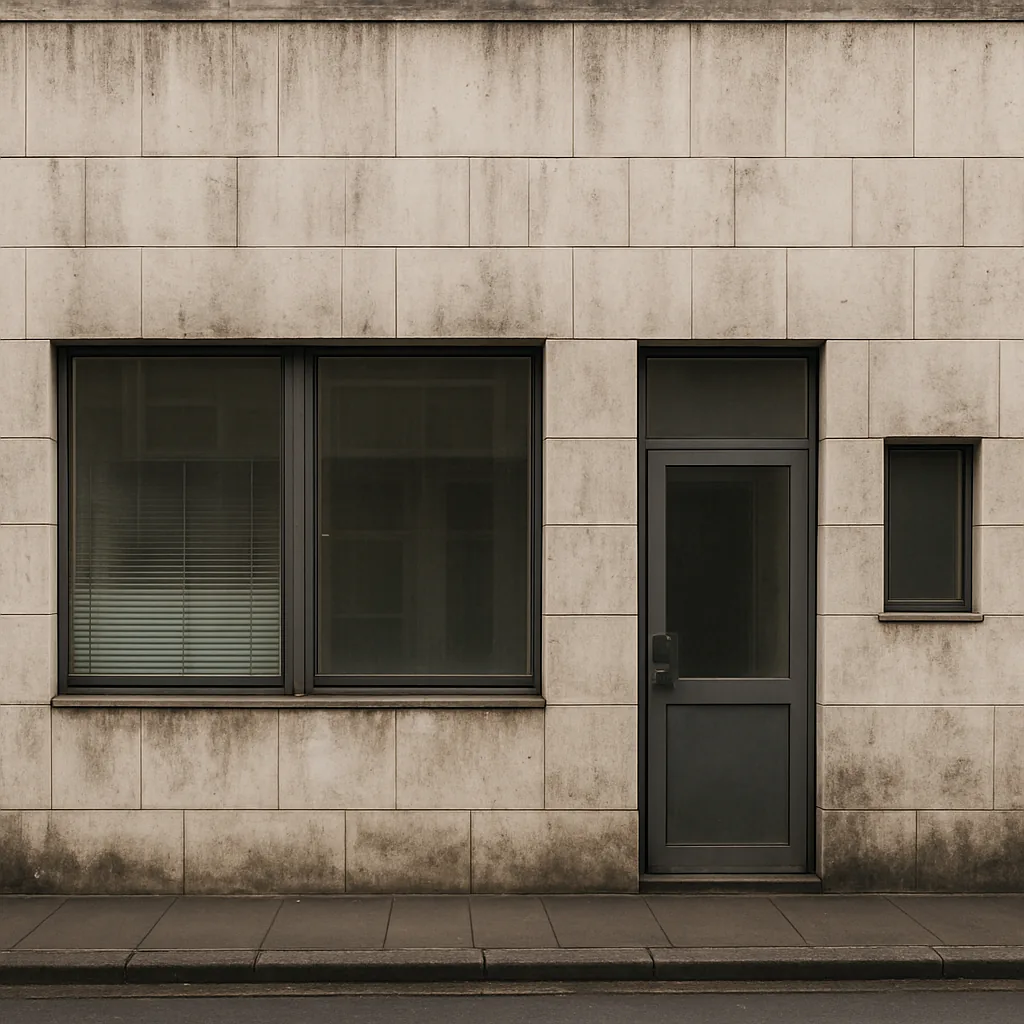 Avant — Façade de bâtiment professionnel
